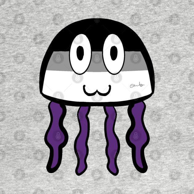 Asexual Pride Jellyfish by AlienClownThings